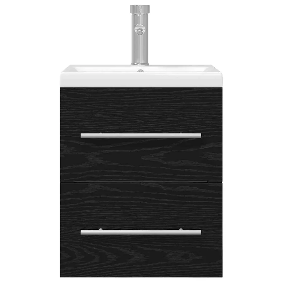 Meuble de Lavabo de Salle de Bain Chêne noir 41 x 38,5 x 48 cm - 7