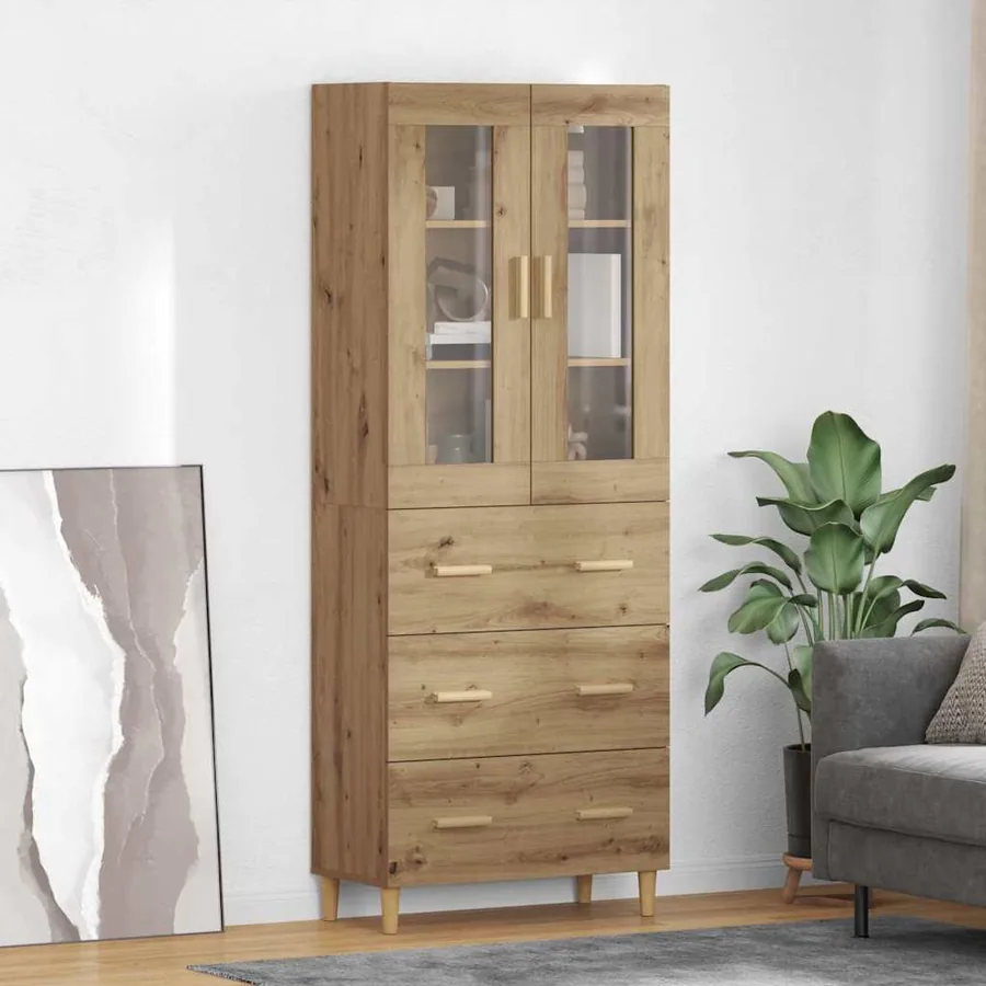 Haut Armoire Chêne artisanal 69,5 x 34 x 180 cm