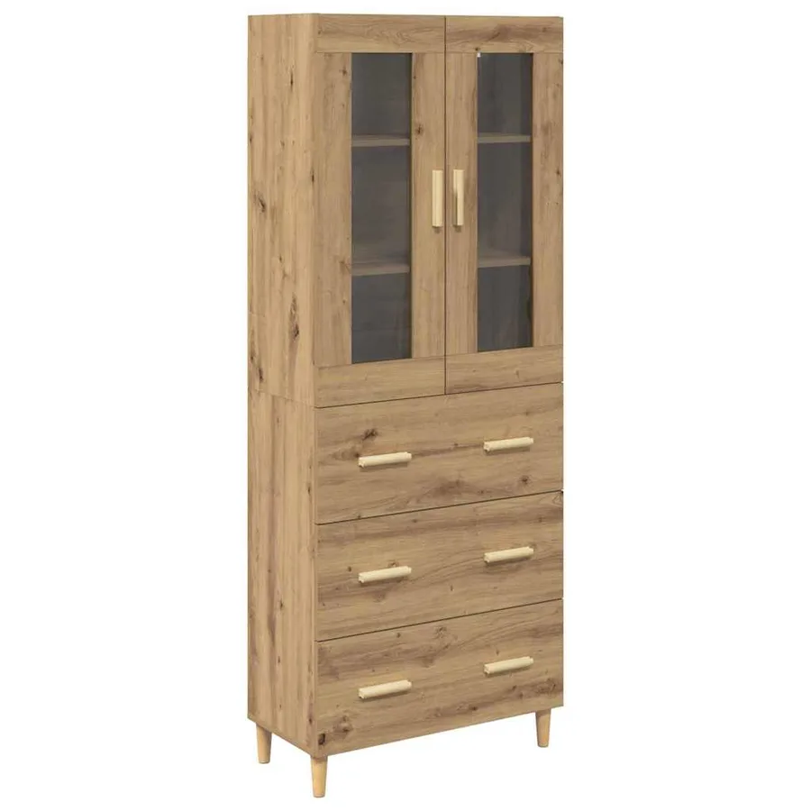 Haut Armoire Chêne artisanal 69,5 x 34 x 180 cm - 2
