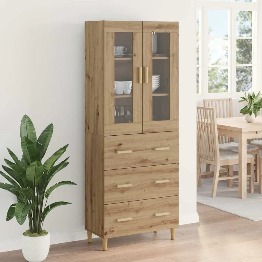 Haut Armoire Chêne artisanal 69,5 x 34 x 180 cm - 4