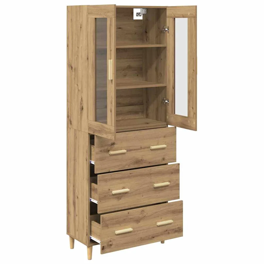 Haut Armoire Chêne artisanal 69,5 x 34 x 180 cm - 5