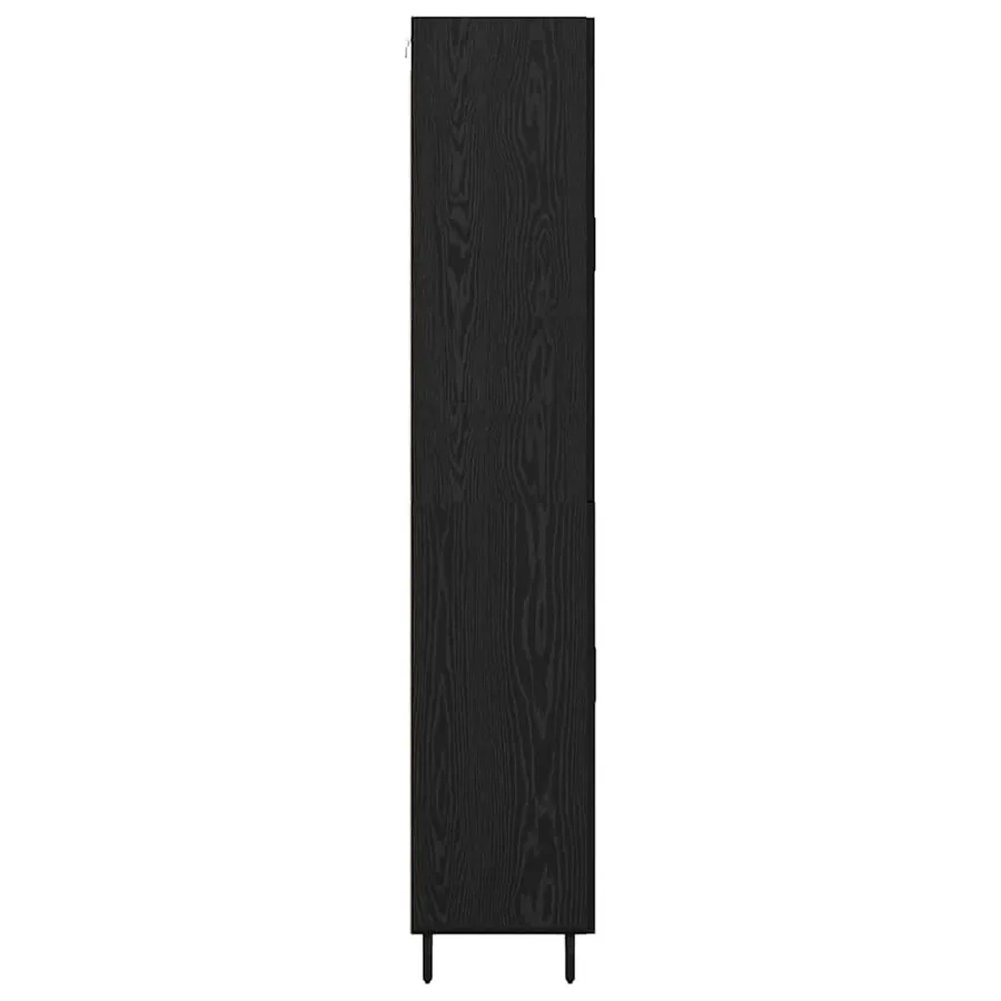 Haut Armoire avec tiroir 2 pcs Chêne noir Bois d'ingénierie - 9