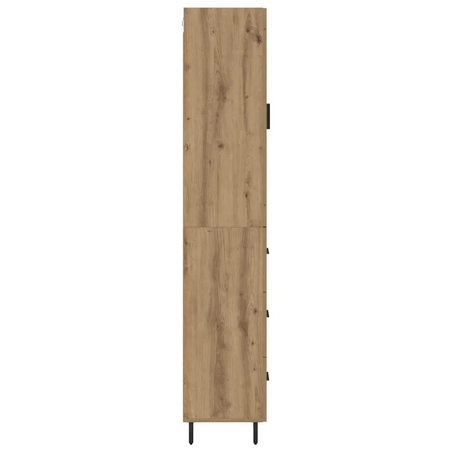 Haut Armoire avec tiroir Chêne artisanal 34,5 x 34 x 180 cm - 9