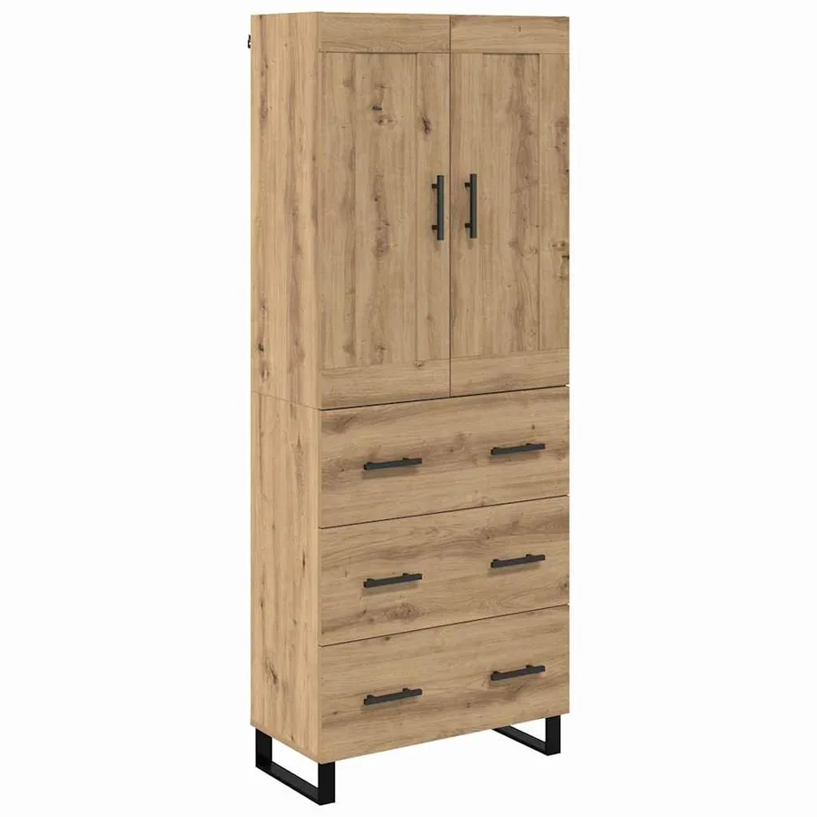 Haut Armoire 2 pcs Chêne artisanal 69,5 x 34 x 180 cm - 2
