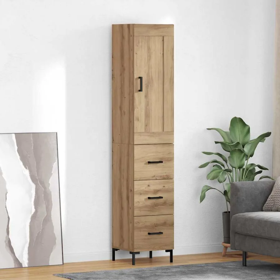 Haut Armoire Chêne artisanal 34,5 x 34 x 180 cm