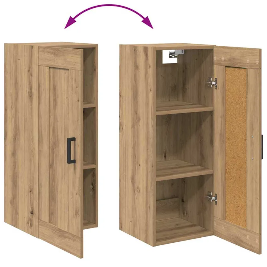 Haut Armoire Chêne artisanal 34,5 x 34 x 180 cm - 13