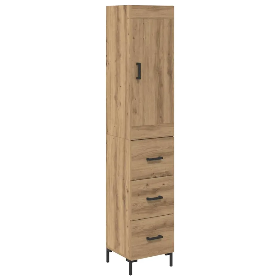 Haut Armoire Chêne artisanal 34,5 x 34 x 180 cm - 2