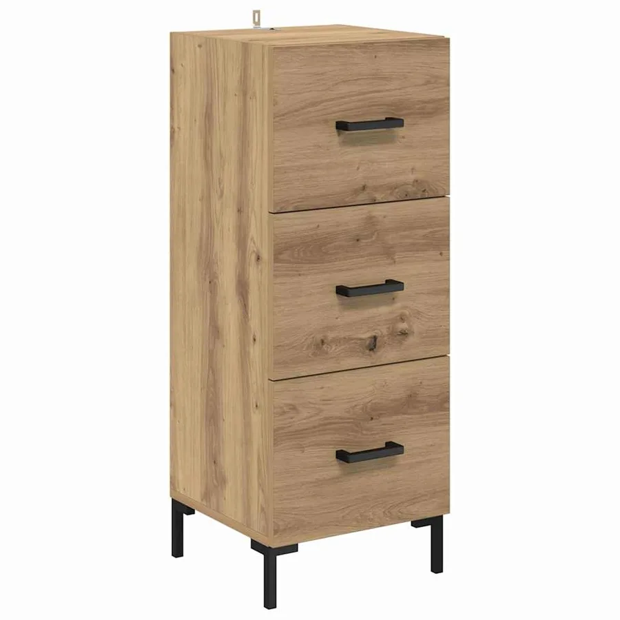 Haut Armoire Chêne artisanal 34,5 x 34 x 180 cm - 6