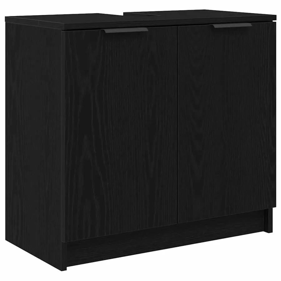 Ensemble de Meubles de Salle de Bain 2 pcs Chêne noir - 6