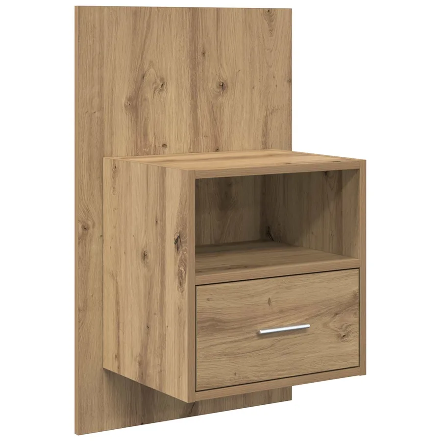 Tête de lit avec armoire 3 pcs Chêne artisanal - 6