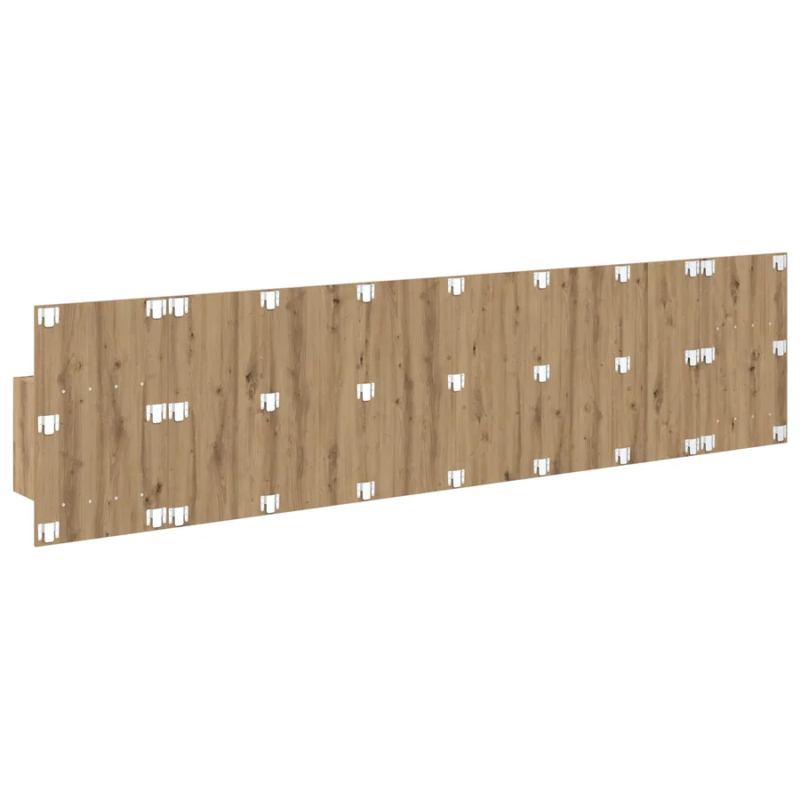Tête de lit avec armoire 3 pcs Chêne artisanal - 9