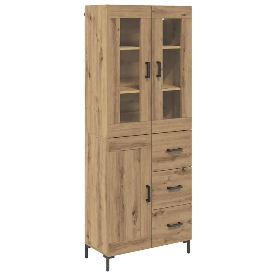 Haut Armoire 2 pcs Chêne artisanal 69,5 x 34 x 180 cm - 2
