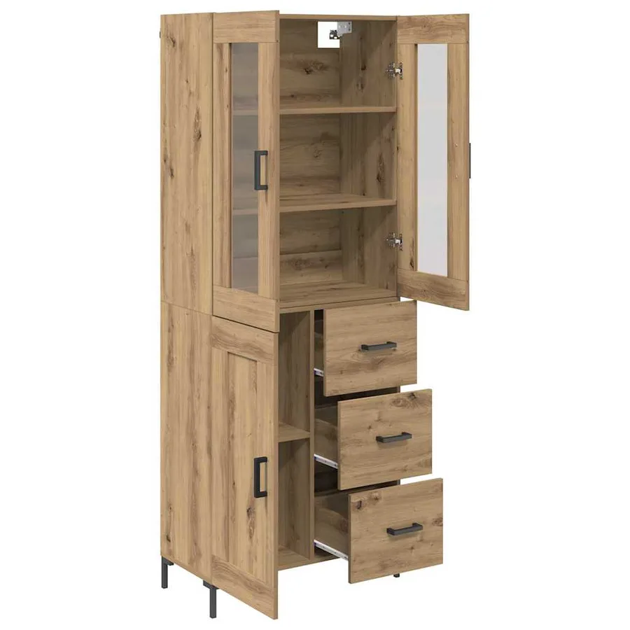 Haut Armoire 2 pcs Chêne artisanal 69,5 x 34 x 180 cm - 5