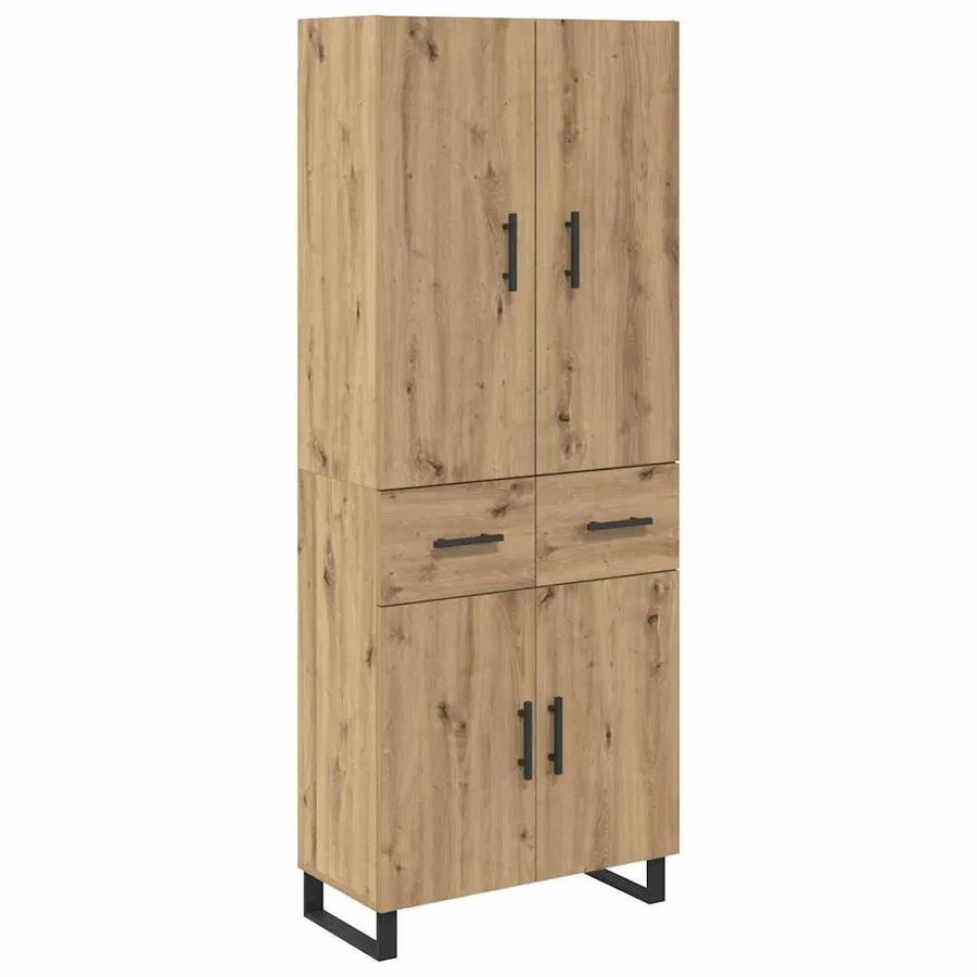 Haut Armoire 2 pcs Chêne artisanal 69,5 x 34 x 180 cm - 2