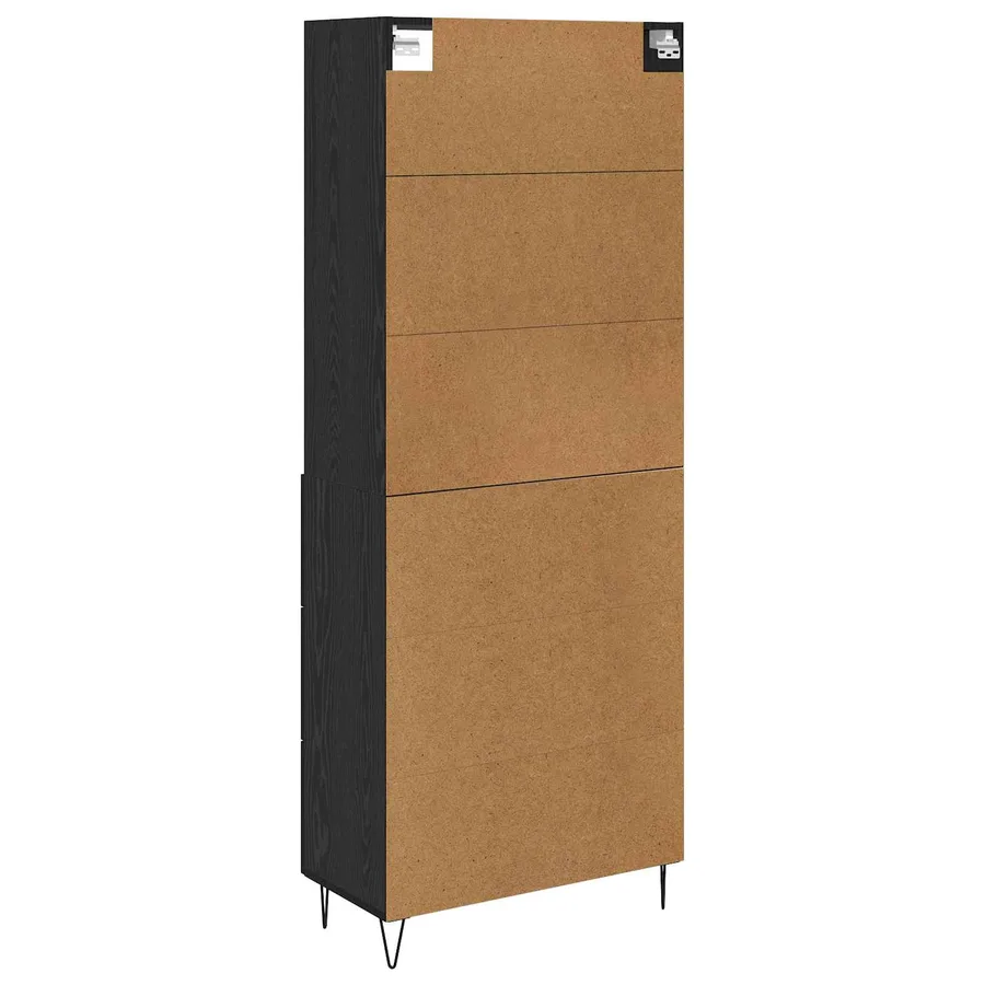 Haut Armoire avec tiroir 2 pcs Chêne noir Bois d'ingénierie - 8