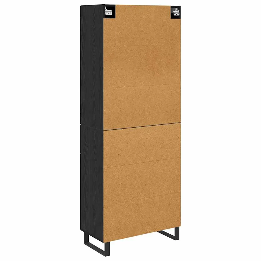 Haut Armoire Chêne noir 69,5 x 34 x 180 cm Bois d'ingénierie - 8