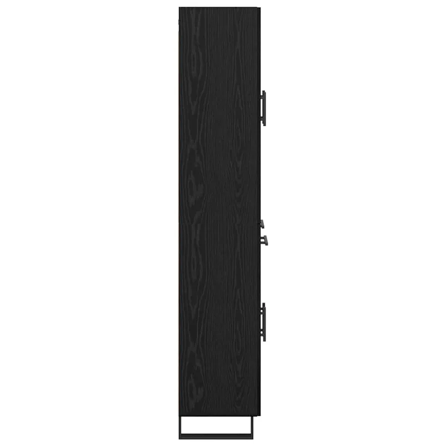 Haut Armoire Chêne noir 69,5 x 34 x 180 cm Bois d'ingénierie - 9