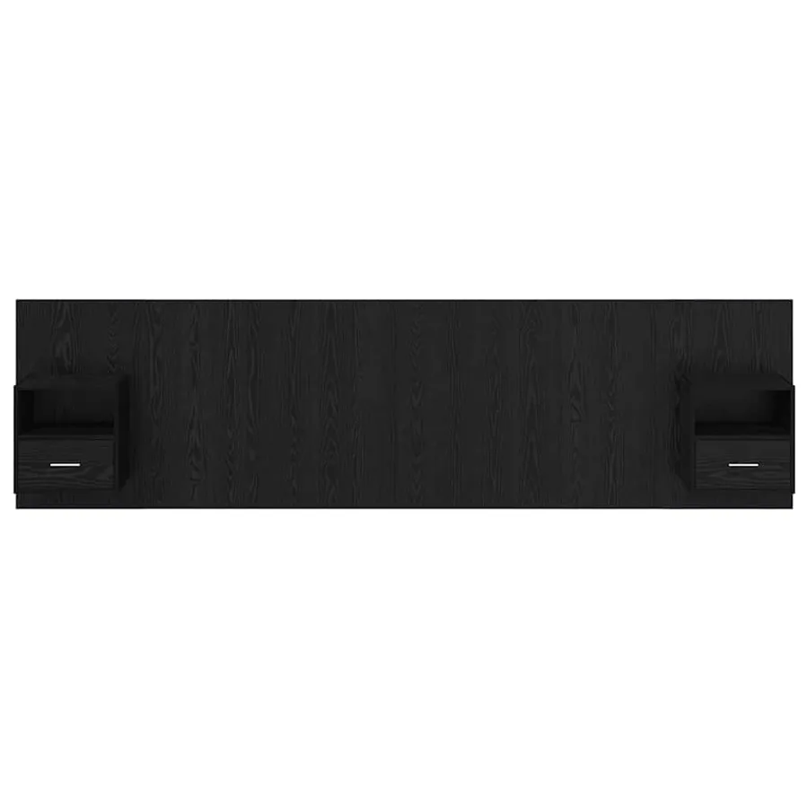 Tête de lit avec armoire 3 pcs Chêne noir Bois d'ingénierie - 7