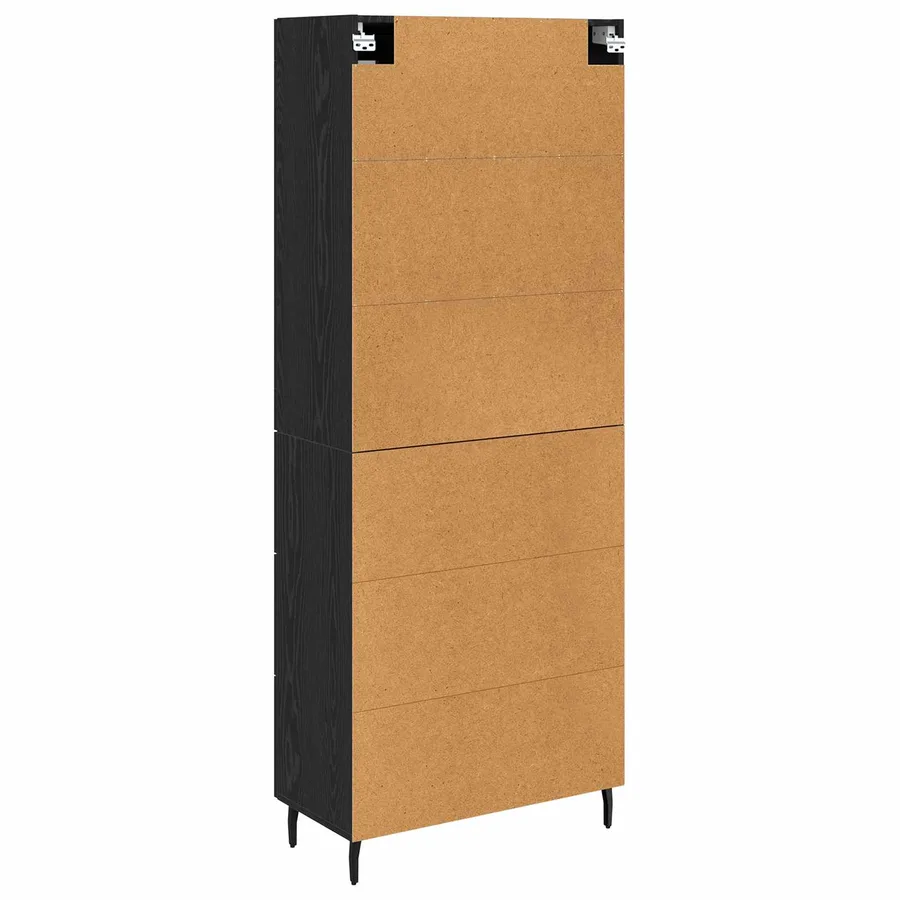 Haut Armoire avec tiroir 2 pcs Chêne noir Bois d'ingénierie - 9