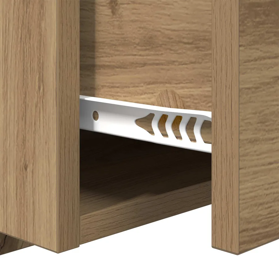 Tête de lit avec armoire 3 pcs Chêne artisanal - 11