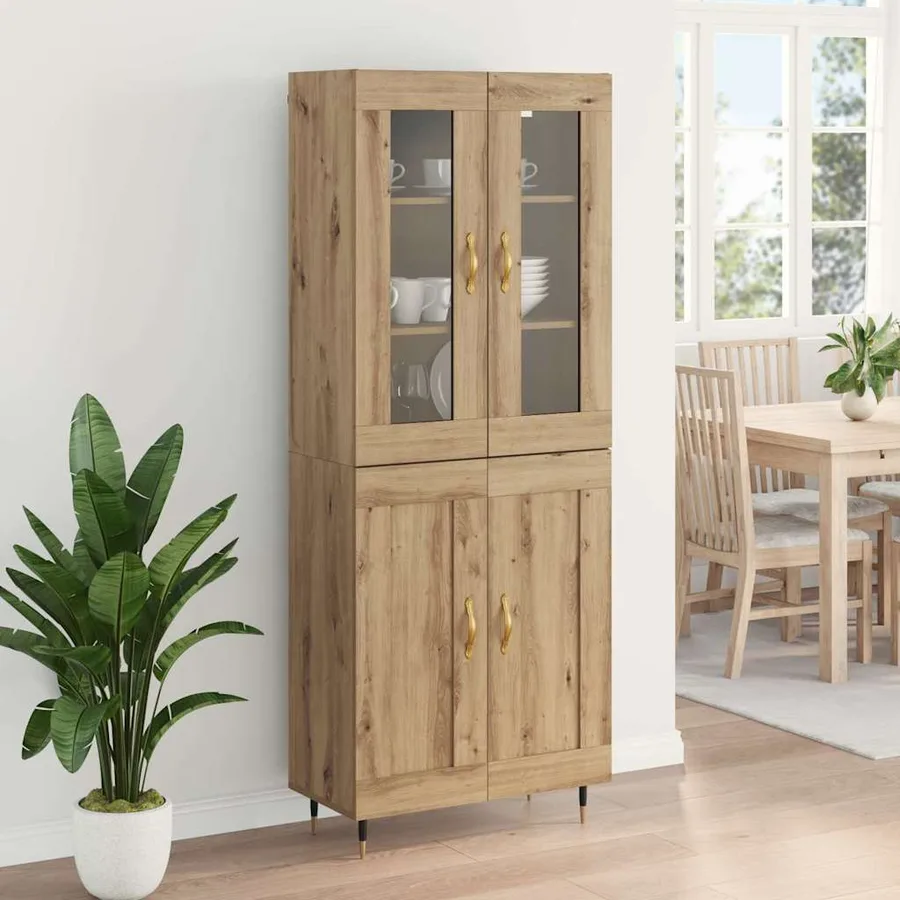 Haut Armoire 2 pcs Chêne artisanal 69,5 x 34 x 180 cm - 4