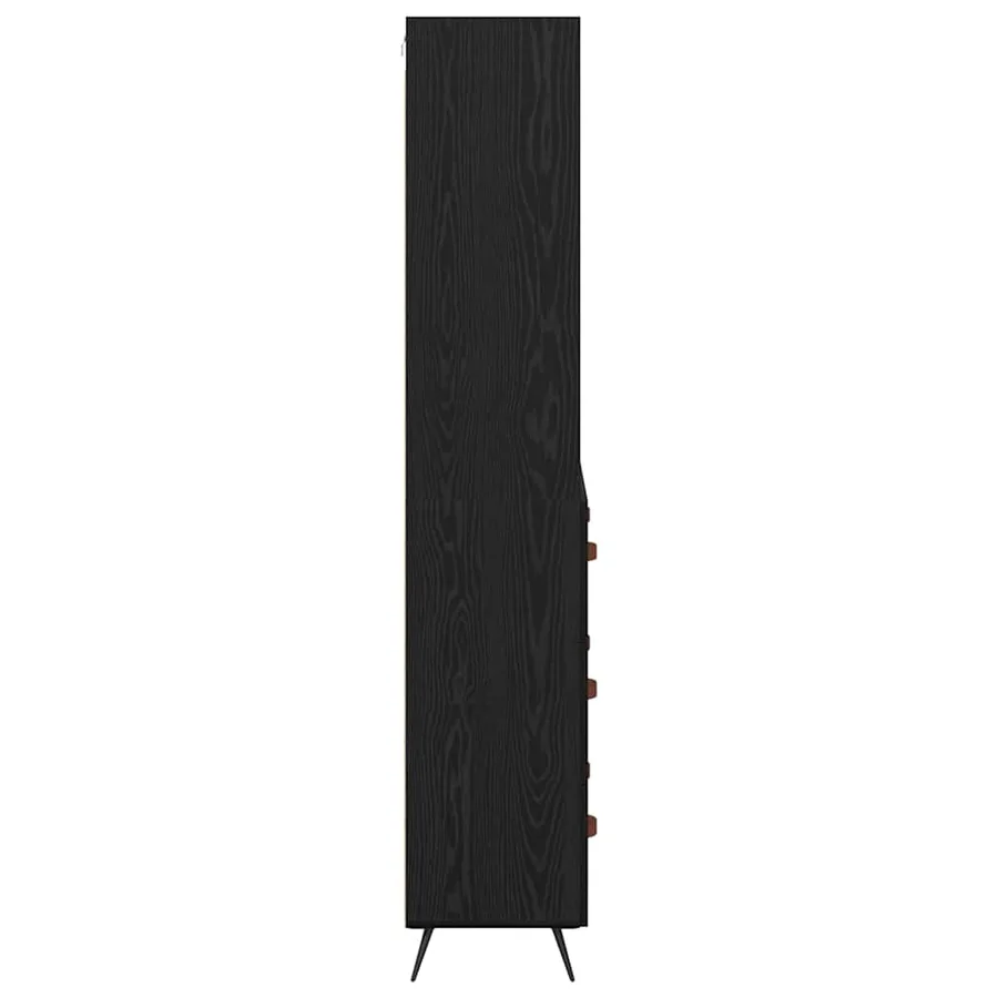 Haut Armoire Chêne noir 69,5 x 34 x 180 cm Bois d'ingénierie - 9