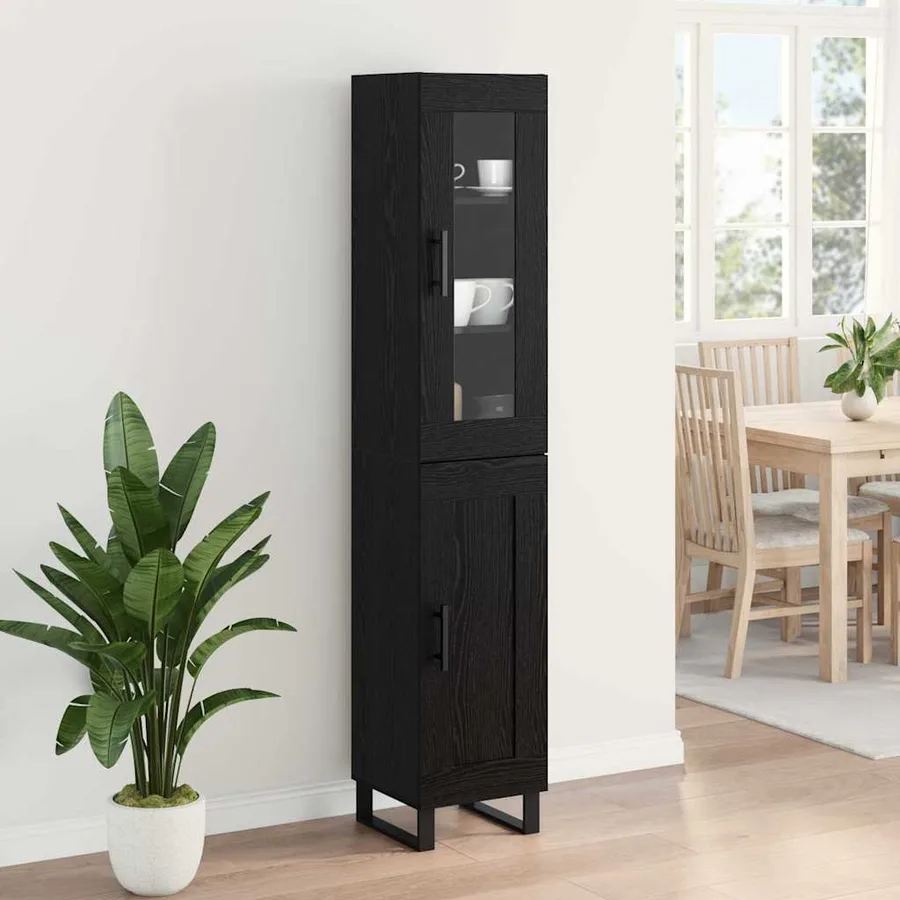 Haut Armoire Chêne noir 34,5 x 34 x 180 cm Bois d'ingénierie - 4