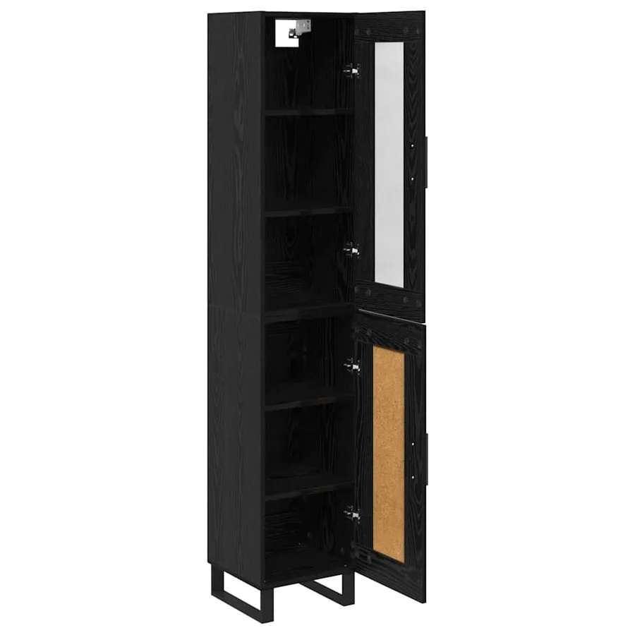 Haut Armoire Chêne noir 34,5 x 34 x 180 cm Bois d'ingénierie - 5