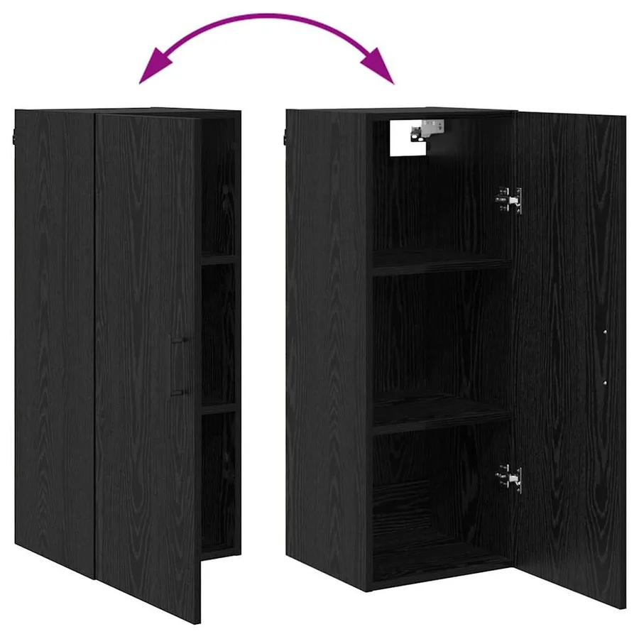 Haut Armoire Chêne noir 34,5 x 34 x 180 cm Bois d'ingénierie - 13