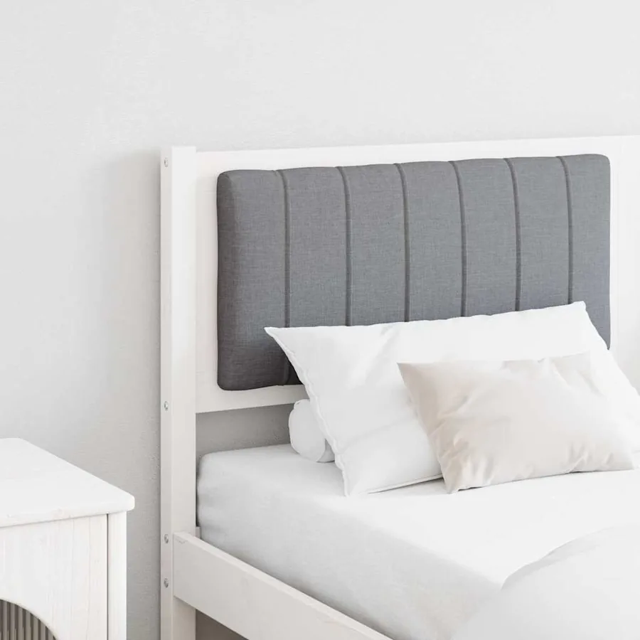 Tête de lit capitonnée avec tête de lit Blanc 160 cm Pin massif
