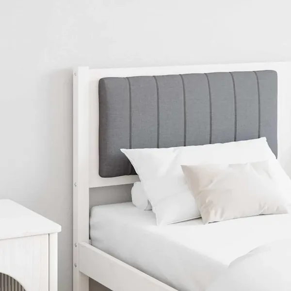 Tête de lit capitonnée avec tête de lit Blanc 160 cm Pin massif