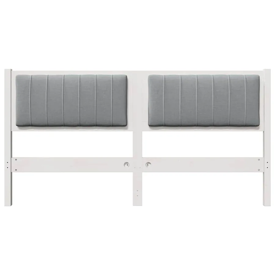 Tête de lit capitonnée avec tête de lit Blanc 160 cm Pin massif - 4