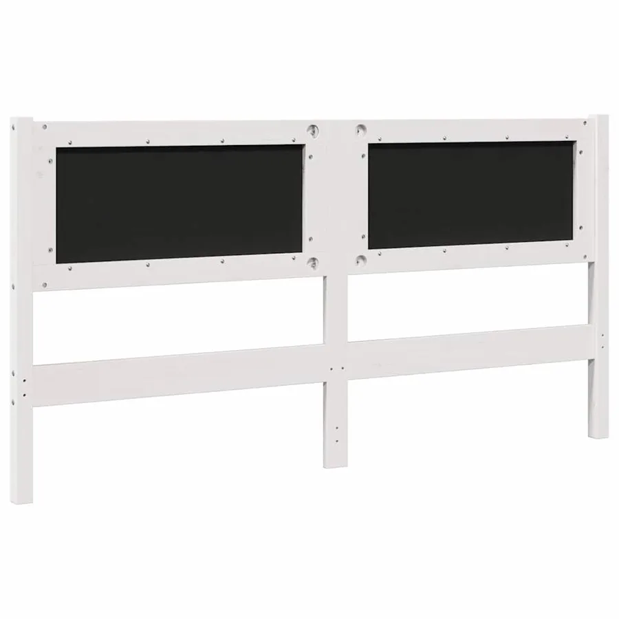 Tête de lit capitonnée avec tête de lit Blanc 160 cm Pin massif - 6