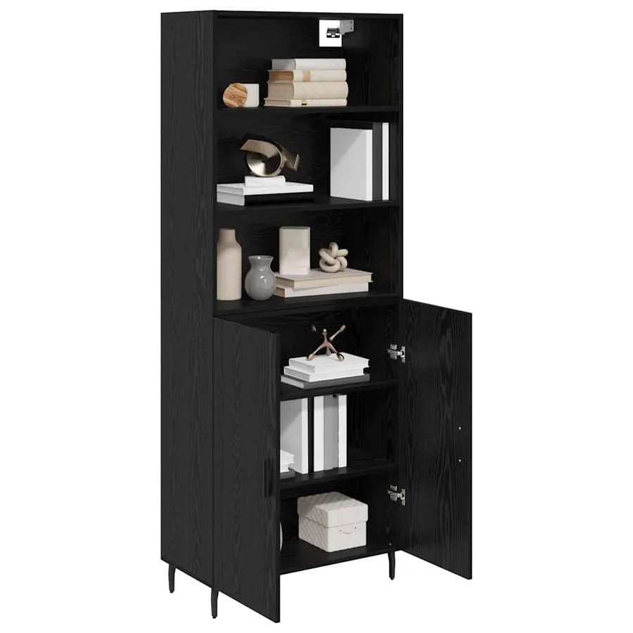 Haut Armoire Chêne noir 69,5 x 34 x 180 cm - 3