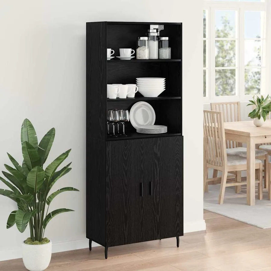Haut Armoire Chêne noir 69,5 x 34 x 180 cm - 4