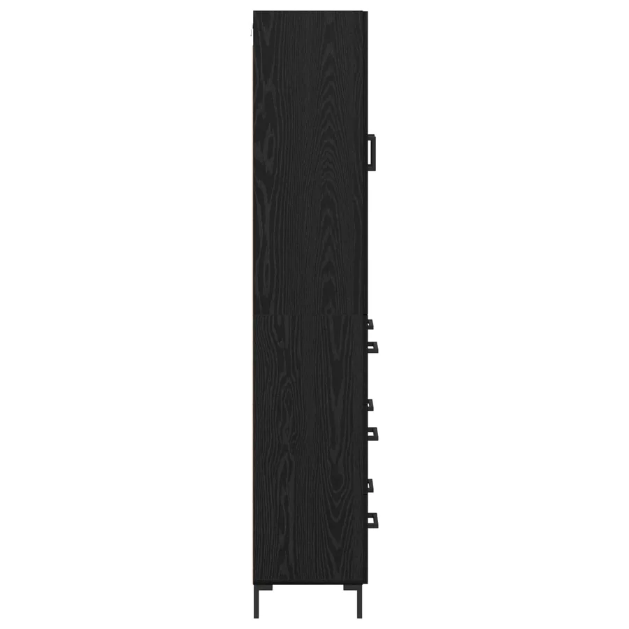 Haut Armoire Chêne noir 69,5 x 34 x 180 cm Bois d'ingénierie - 9