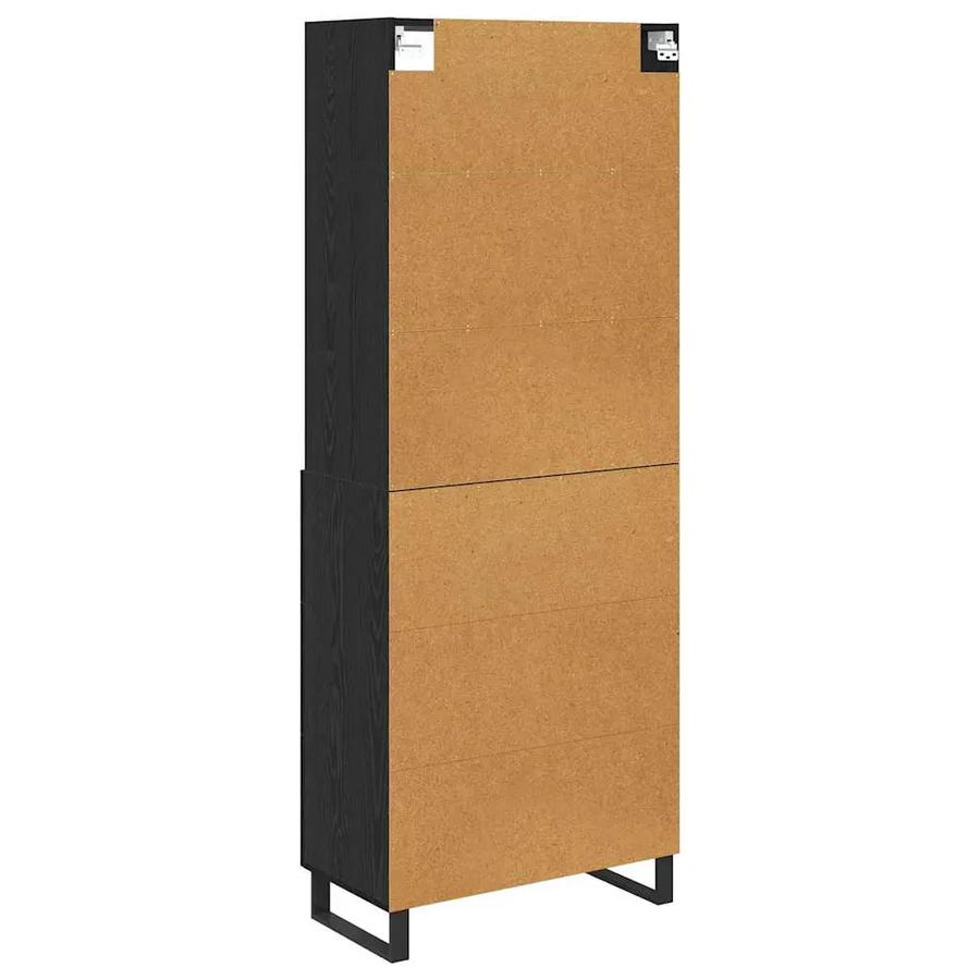 Haut Armoire avec tiroir 2 pcs Chêne noir Bois d'ingénierie - 10