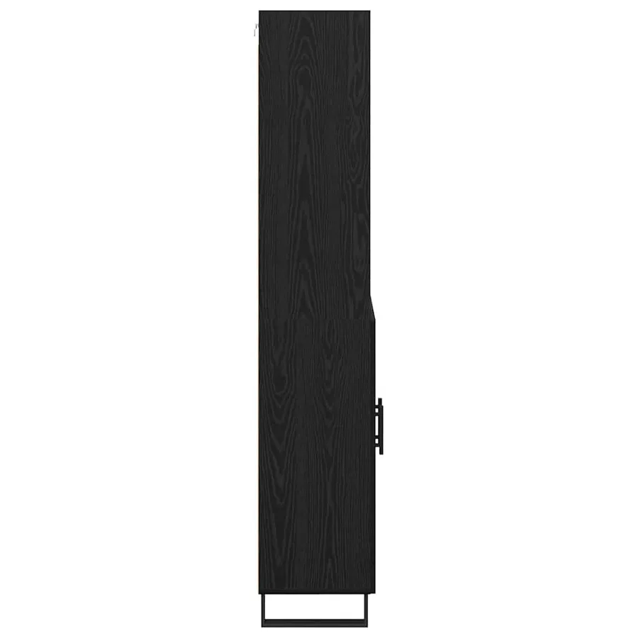 Haut Armoire avec tiroir 2 pcs Chêne noir Bois d'ingénierie - 9