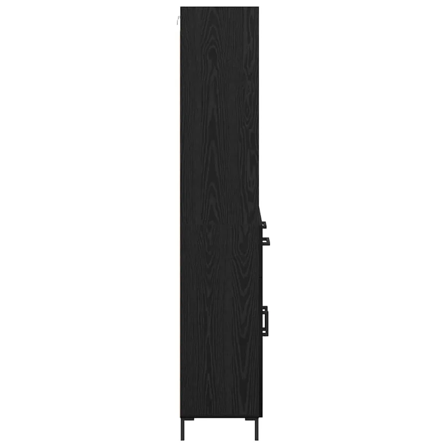 Haut Armoire Chêne noir 69,5 x 34 x 180 cm Bois d'ingénierie - 9