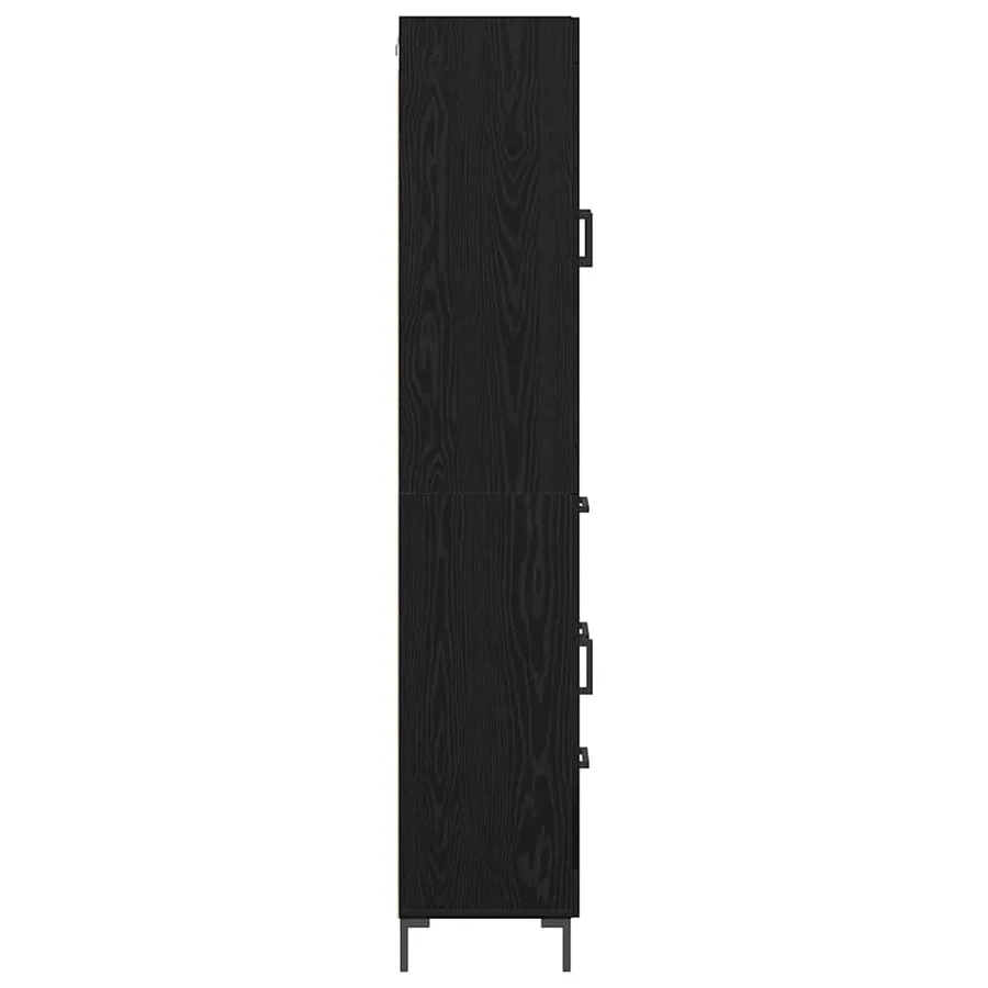 Haut Armoire avec tiroir 2 pcs Chêne noir Bois d'ingénierie - 9