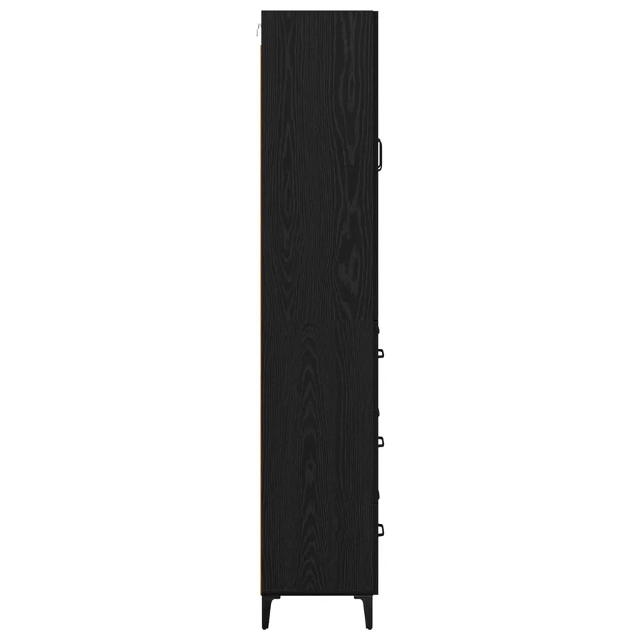 Haut Armoire Chêne noir 69,5 x 34 x 180 cm Bois d'ingénierie - 9