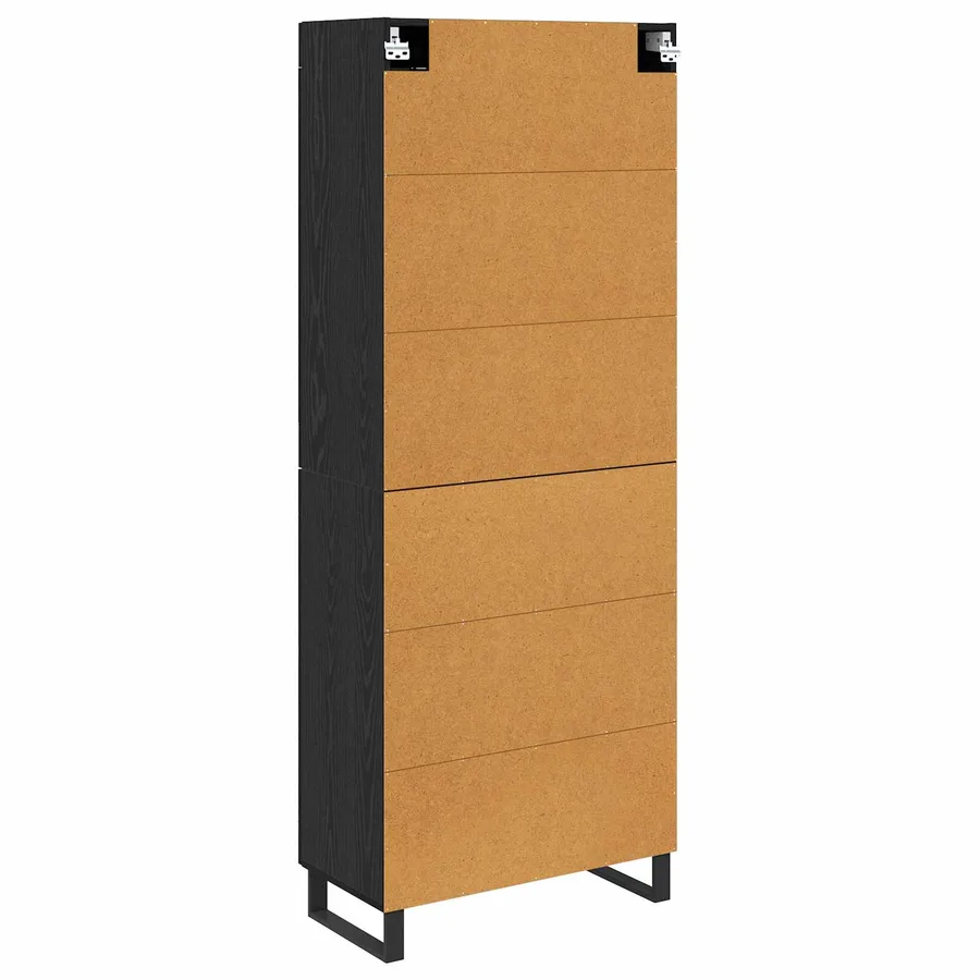 Haut Armoire Chêne noir 69,5 x 34 x 180 cm Bois d'ingénierie - 10