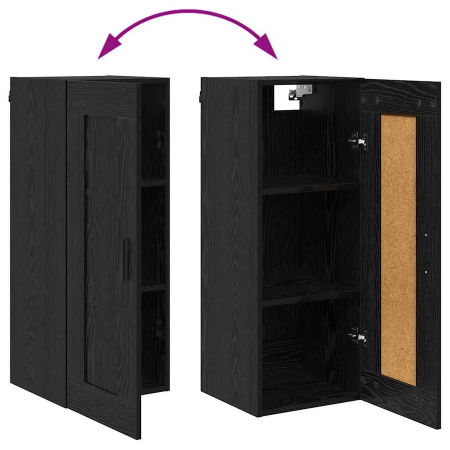 Haut Armoire Chêne noir 34,5 x 34 x 180 cm Bois d'ingénierie - 13