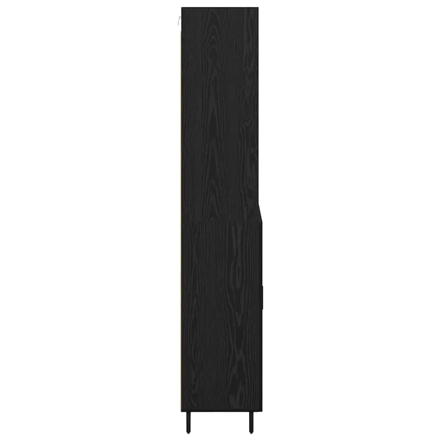 Haut Armoire Chêne noir 69,5 x 34 x 180 cm Bois d'ingénierie - 9