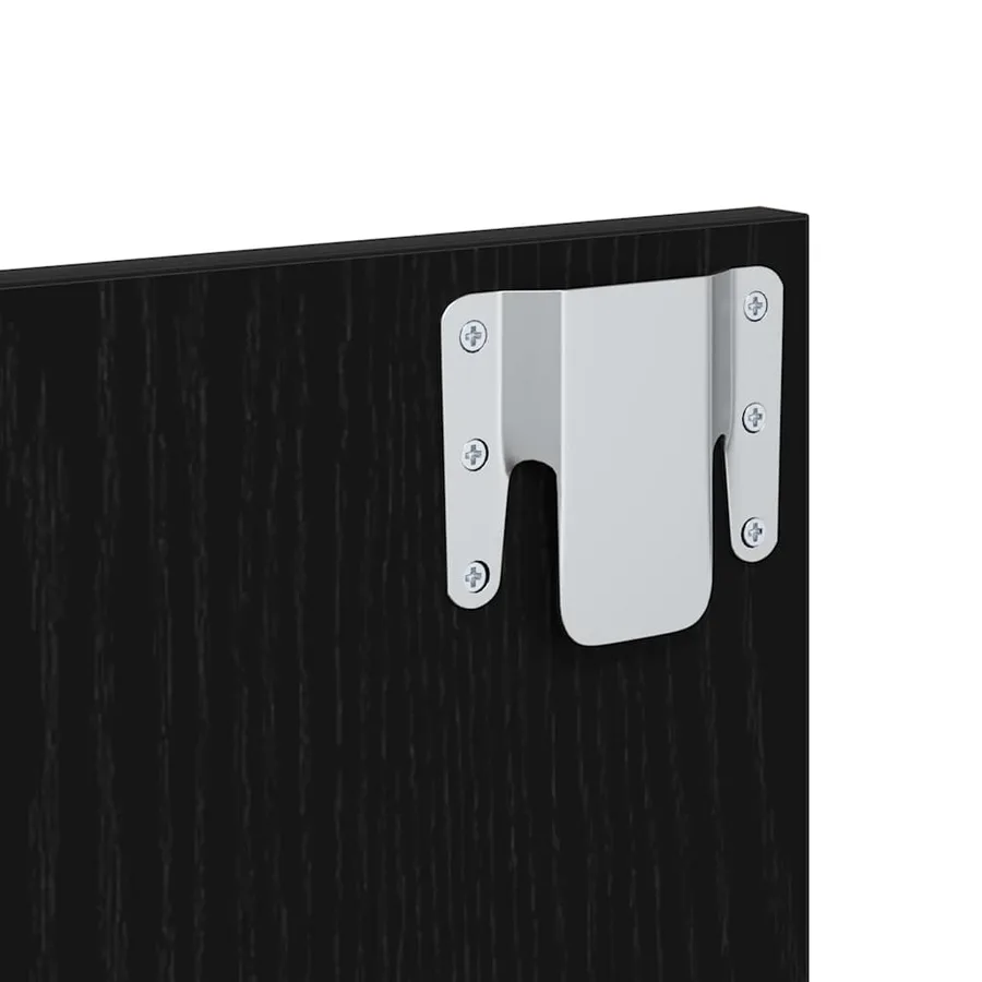 Tête de lit avec armoire 3 pcs Chêne noir Bois d'ingénierie - 8