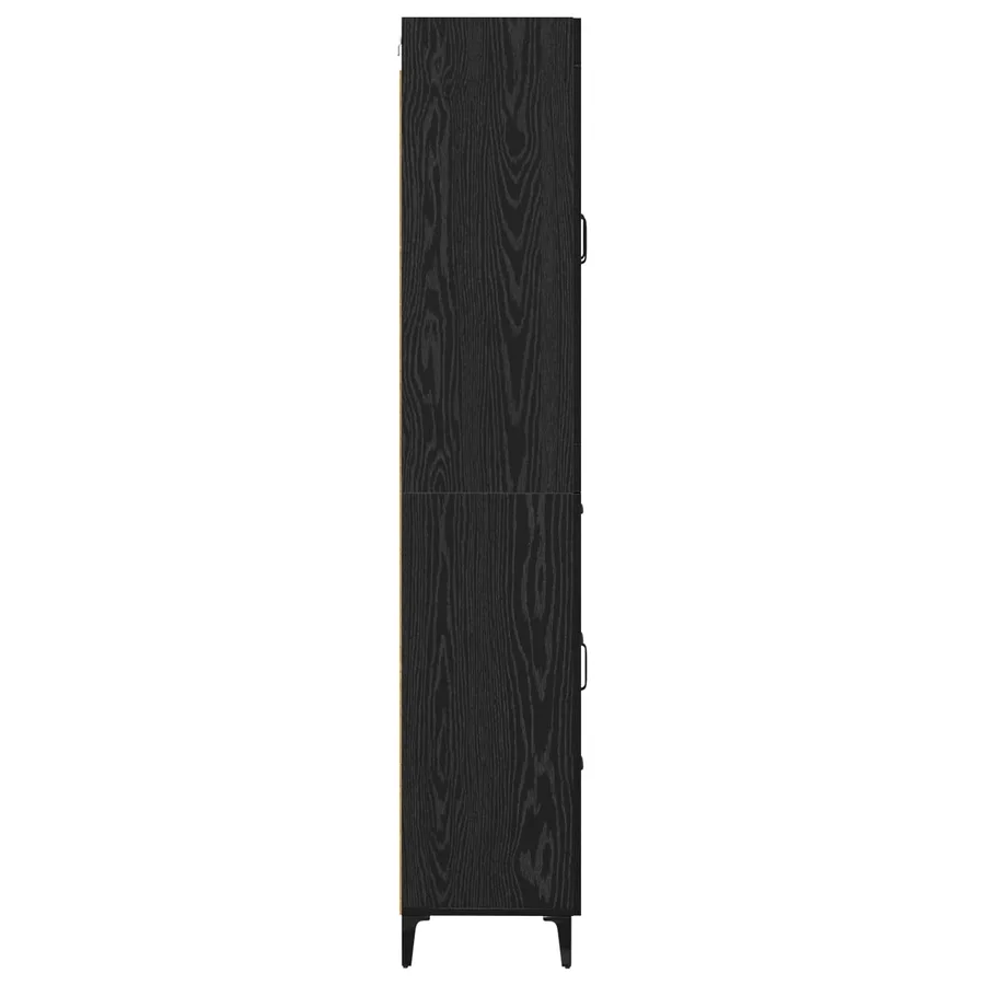 Haut Armoire Chêne noir 69,5 x 34 x 180 cm Bois d'ingénierie - 9
