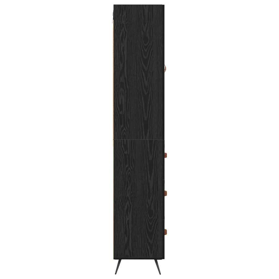 Haut Armoire Chêne noir 69,5 x 34 x 180 cm Bois d'ingénierie - 9