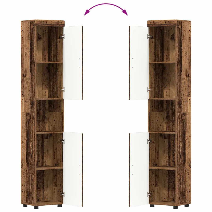 Ensemble d'armoire de salle de bain TULUM Bois ancien - 13