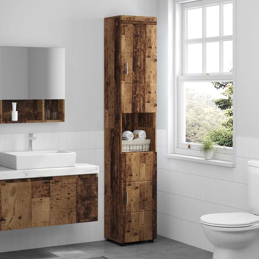 Ensemble d'armoire de salle de bain TULUM Bois ancien - 4