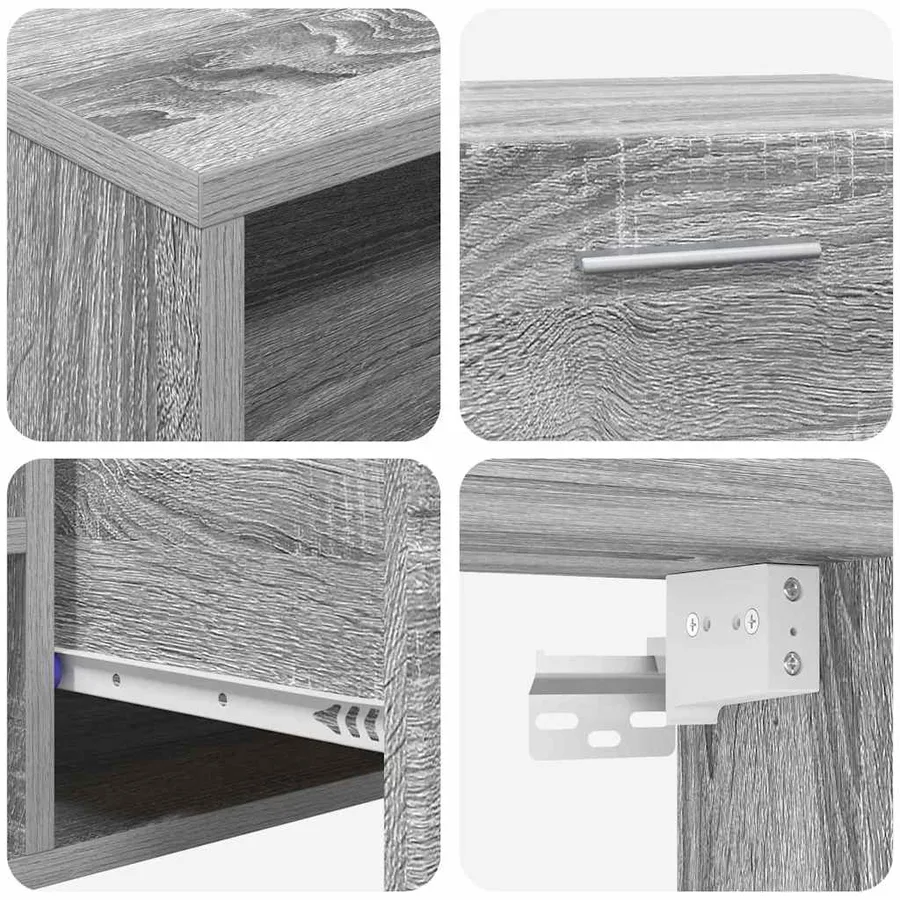 Ensemble meuble TV FLORIN 3 pcs Gris Sonoma Bois d'ingénierie - 10